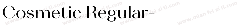 Cosmetic Regular字体转换